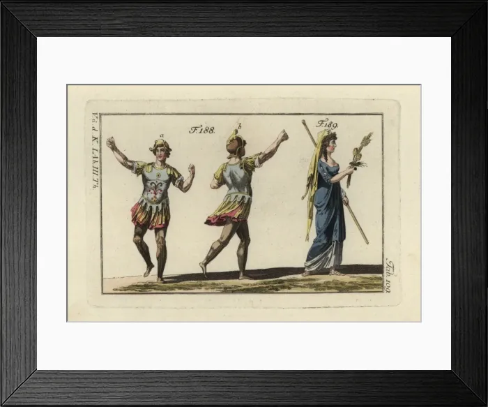 Framed Print : An Etruscan warrior and Ceres, goddess of grain Framed Print : An Etruscan warrior and Ceres, goddess of grain