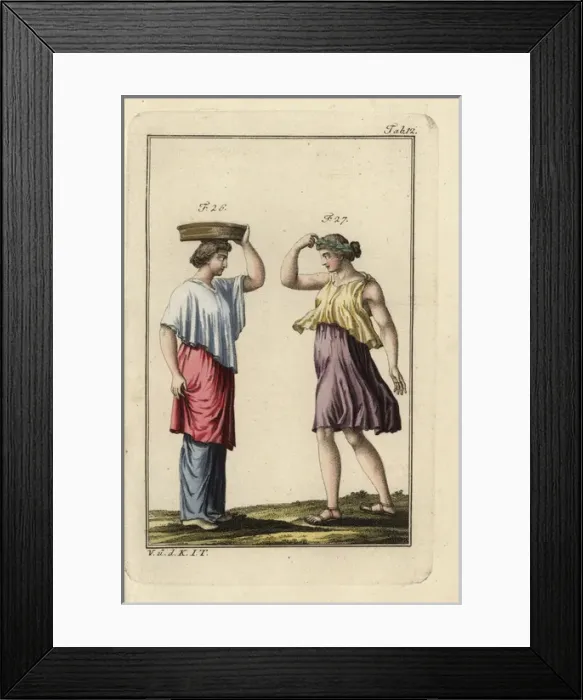 Framed Print : Basketweaver wearing a ricinium (short pallium) Framed Print : Basketweaver wearing a ricinium (short pallium)