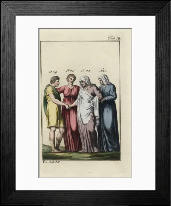 Framed Print : Juno, Roman goddess of marriage, with bride Framed Print : Juno, Roman goddess of marriage, with bride