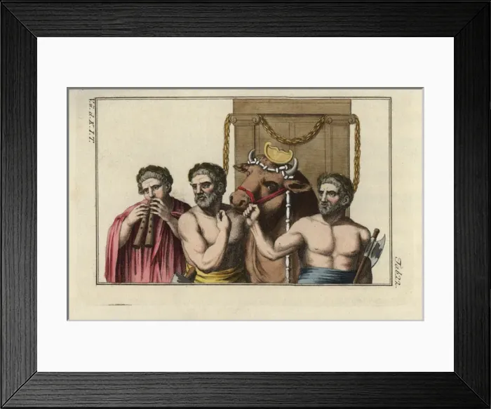 Framed Print : Sacred bull ready for Roman sacrifice Framed Print : Sacred bull ready for Roman sacrifice