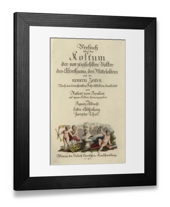 Framed Print : Title page with vignette of a bust of Lessing Framed Print : Title page with vignette of a bust of Lessing