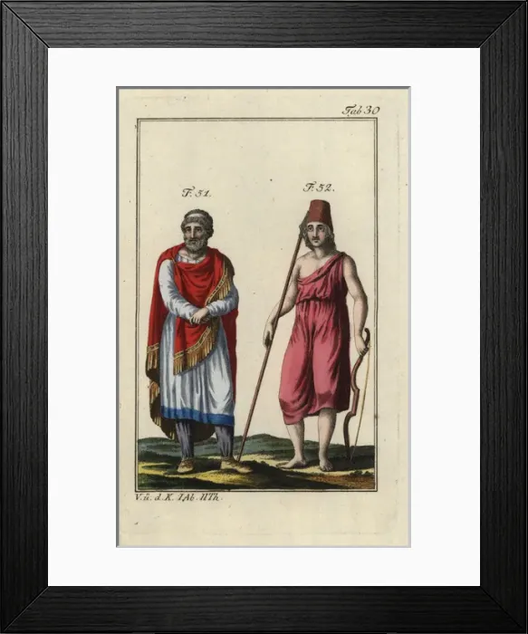 Framed Print : Assyrian king in battledress and an Armenian