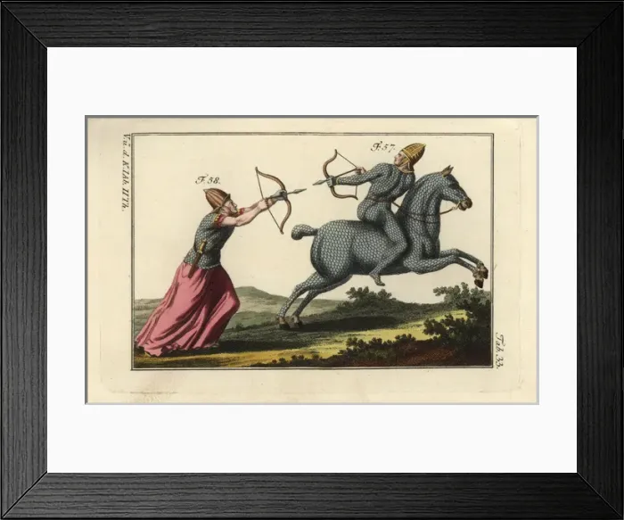 Framed Print : Parthian cavalry rider and horse in full scale Framed Print : Parthian cavalry rider and horse in full scale