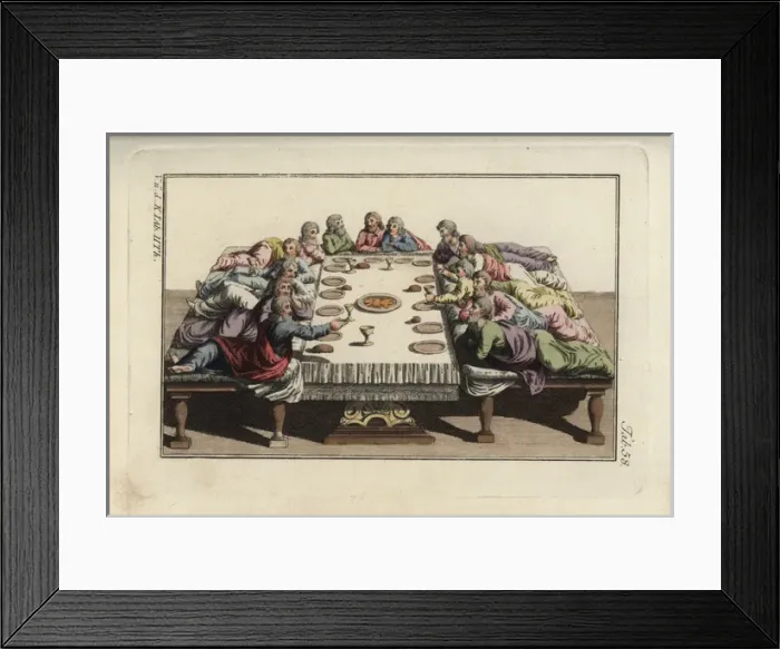 Framed Print : The last supper with Jesus Christ and his apostles Framed Print : The last supper with Jesus Christ and his apostles