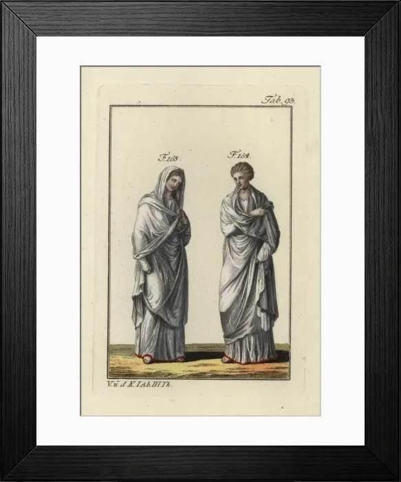 Framed Print : Two Roman Vestal Virgins, priestesses of Vesta Framed Print : Two Roman Vestal Virgins, priestesses of Vesta