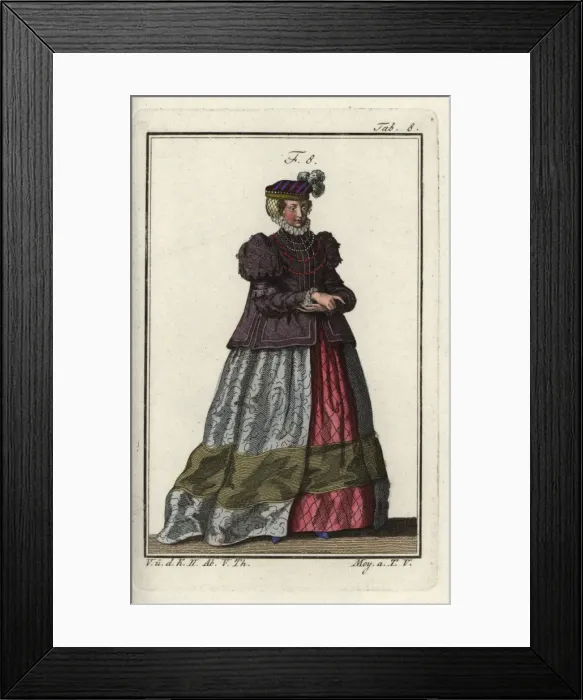 Framed Print : Girl of Swabia, Germany, 1577 Framed Print : Girl of Swabia, Germany, 1577