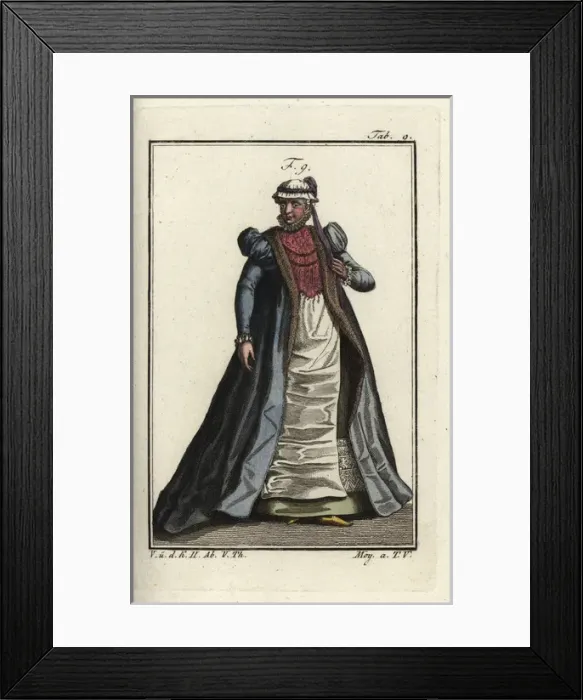 Framed Print : Woman of Swabia, Germany, 1577 Framed Print : Woman of Swabia, Germany, 1577