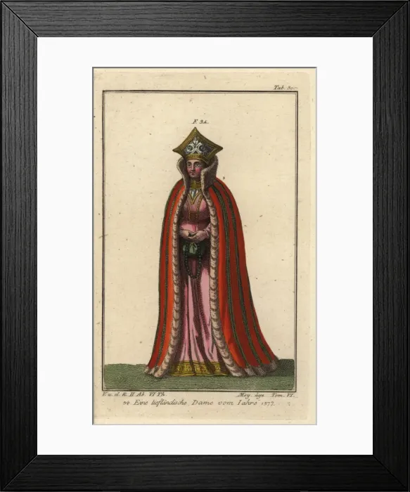 Framed Print : Lady of Livonia, Russian province, 1577 Framed Print : Lady of Livonia, Russian province, 1577