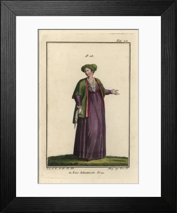 Framed Print : Woman of Dalmatia, 16th century Framed Print : Woman of Dalmatia, 16th century