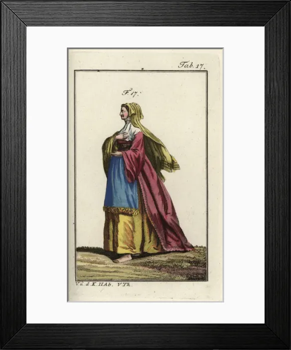 Framed Print : Woman of the island of Ischia in the bay of Framed Print : Woman of the island of Ischia in the bay of