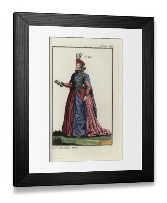 Framed Print : Noblewoman of France, 1581 Framed Print : Noblewoman of France, 1581