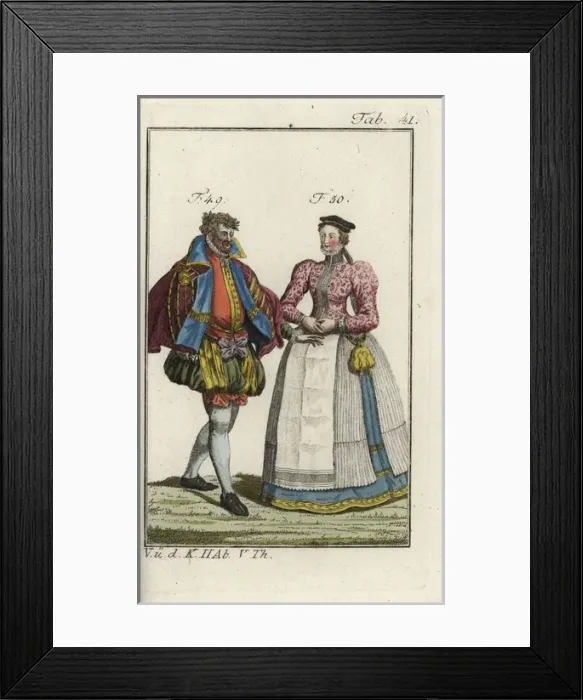 Framed Print : Burgher and woman of Nuremberg, 1577 Framed Print : Burgher and woman of Nuremberg, 1577