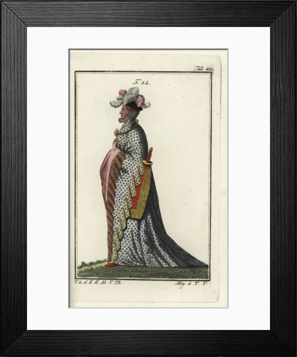 Framed Print : Eccentric dress of a French count, 1399 Framed Print : Eccentric dress of a French count, 1399