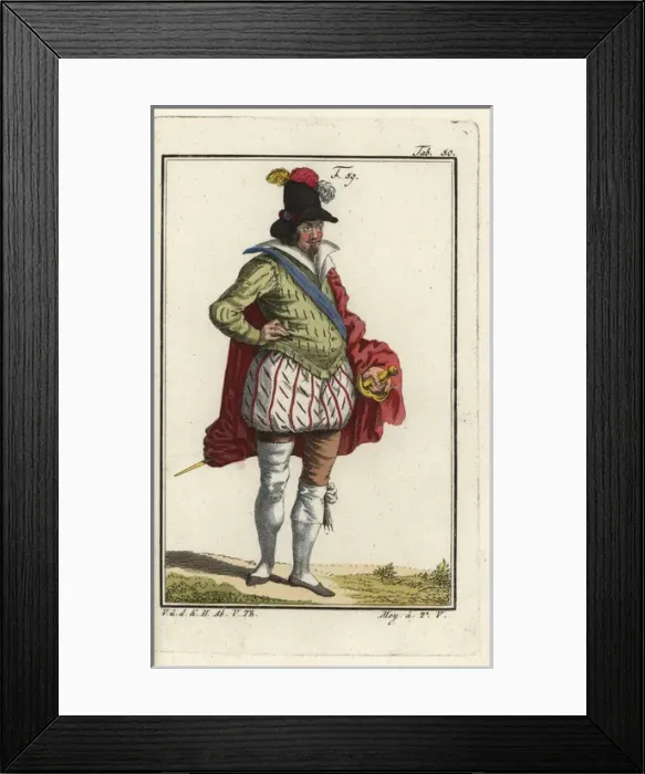 Framed Print : Dress of a French merchant, 1626 Framed Print : Dress of a French merchant, 1626