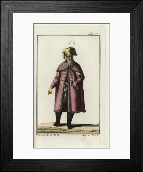 Framed Print : Prussian nobleman of the Middle Ages with a Framed Print : Prussian nobleman of the Middle Ages with a