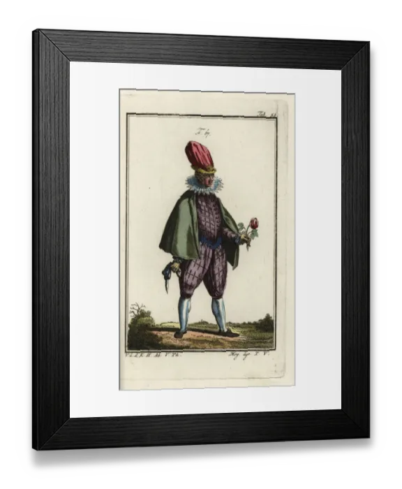 Framed Print : Young metropolitan gallant from Italy, 16th century Framed Print : Young metropolitan gallant from Italy, 16th century