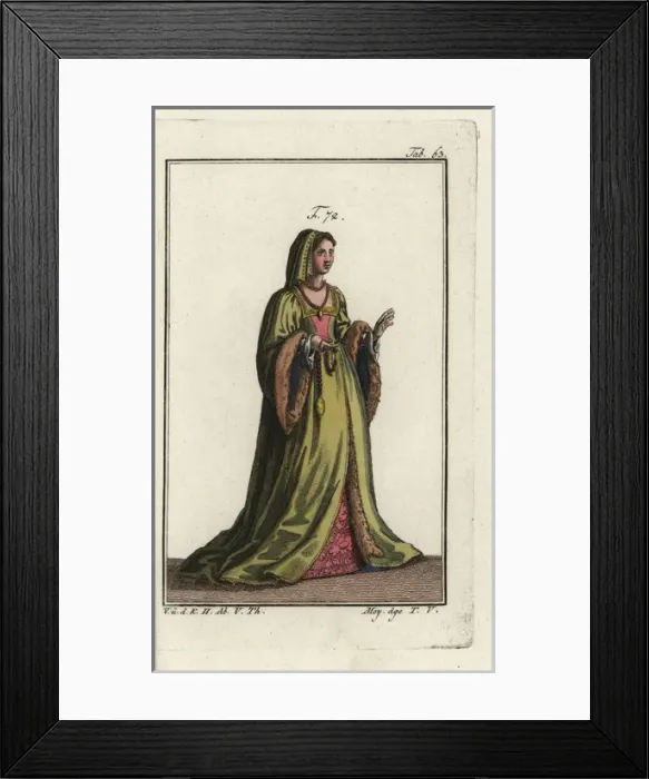 Framed Print : French woman in church with a rosary in her Framed Print : French woman in church with a rosary in her