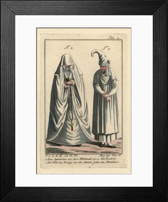 Framed Print : Spanish woman of the 14th century (2) Framed Print : Spanish woman of the 14th century (2)