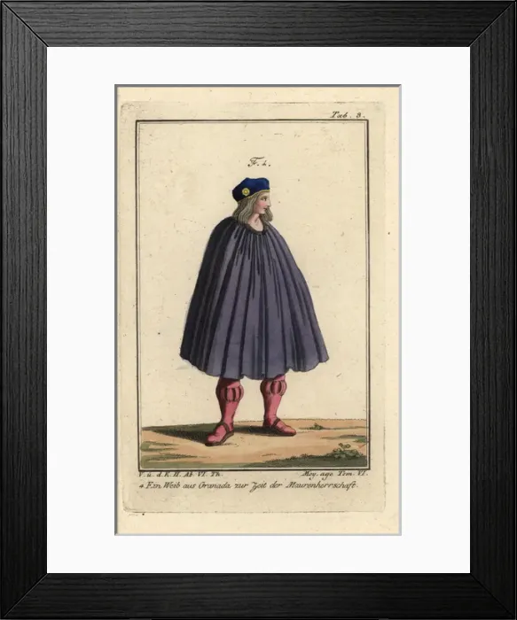 Framed Print : Woman of Granada during the Islamic era, Emirate Framed Print : Woman of Granada during the Islamic era, Emirate