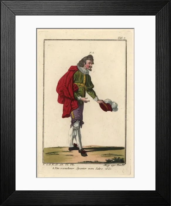 Framed Print : Spanish nobleman, 1660 Framed Print : Spanish nobleman, 1660