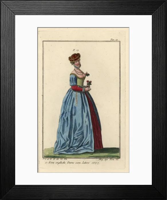 Framed Print : English lady, 1577 Framed Print : English lady, 1577