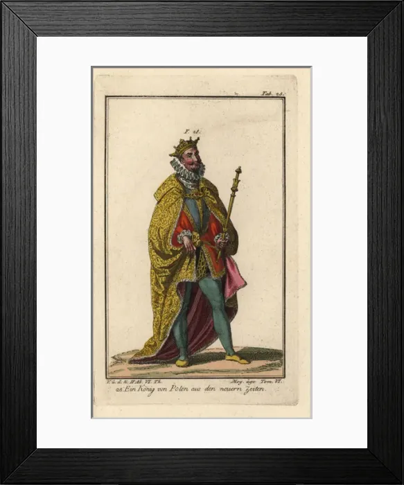 Framed Print : Polish king, 16th century Framed Print : Polish king, 16th century