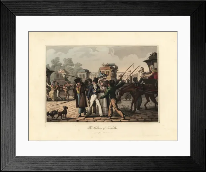 Framed Print : Coach drivers and passengers at Place Louis XV Framed Print : Coach drivers and passengers at Place Louis XV