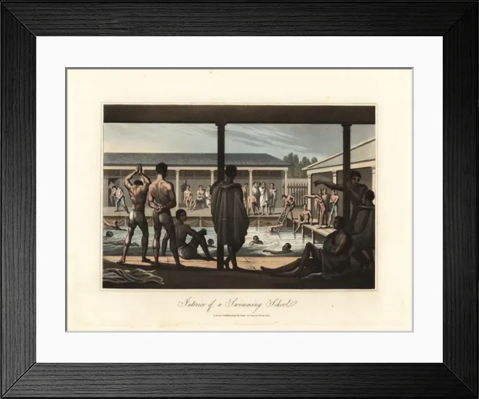 Framed Print : Interior of a swimming school, Paris Framed Print : Interior of a swimming school, Paris