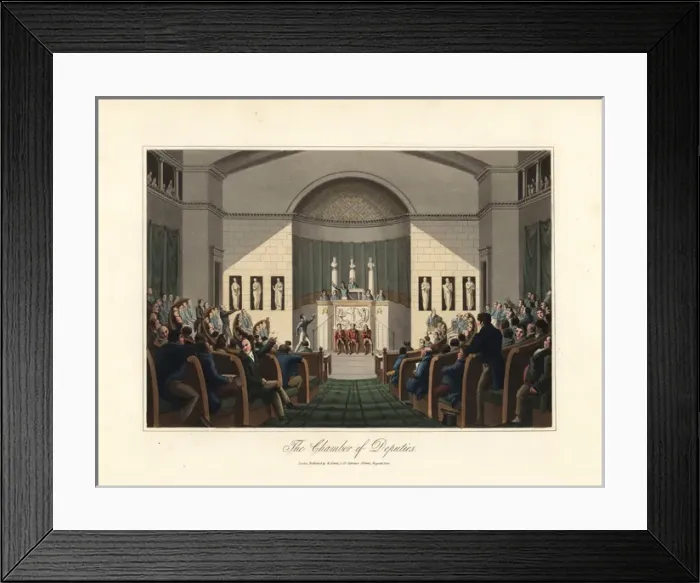 Framed Print : The Chamber of Deputies on the Faubourg St Germain Framed Print : The Chamber of Deputies on the Faubourg St Germain