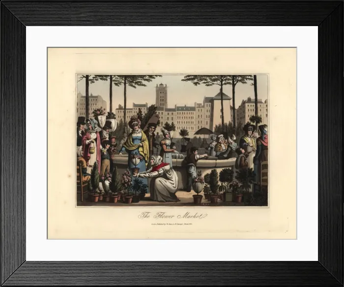 Framed Print : Flower market on the Quai Dessaix, Paris Framed Print : Flower market on the Quai Dessaix, Paris