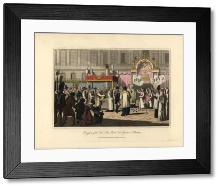 Framed Print : Procession of the Fete Dieu, Parish Saint Germain l Auxenois Framed Print : Procession of the Fete Dieu, Parish Saint Germain l Auxenois