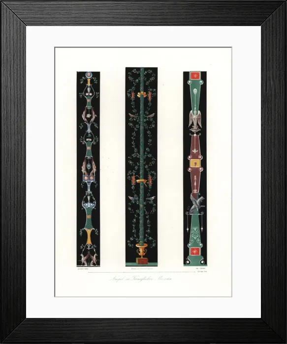 Framed Print : Murals from Pompeii Framed Print : Murals from Pompeii
