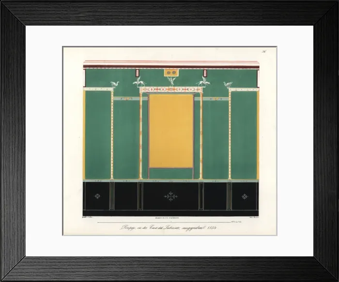 Framed Print : Mural from the House of Labyrinth (Casa del Framed Print : Mural from the House of Labyrinth (Casa del