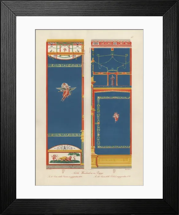 Framed Print : Murals from houses in Pompeii Framed Print : Murals from houses in Pompeii