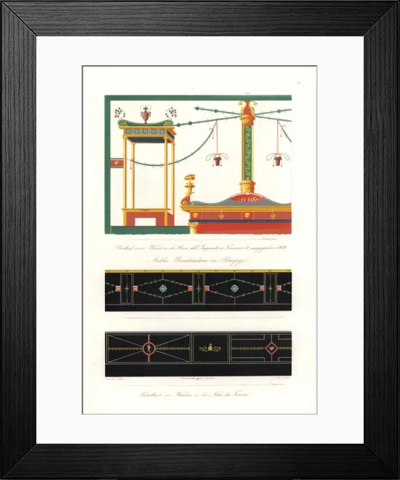 Framed Print : Murals from the House of the Emperor Francis II in Pompeii Framed Print : Murals from the House of the Emperor Francis II in Pompeii