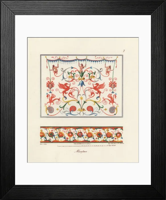 Framed Print : Murals in the Duke of Mantuas secretary s Framed Print : Murals in the Duke of Mantuas secretary s
