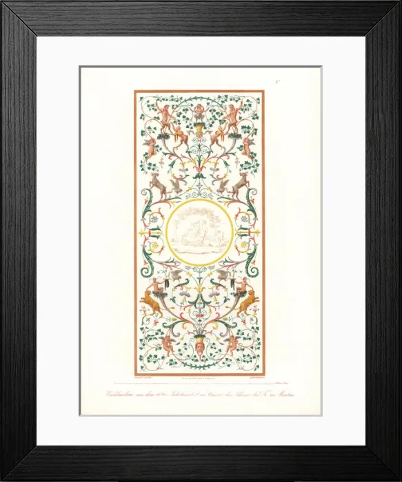 Framed Print : Mural of Bacchus and Ariane with satyrs, Palazzo Framed Print : Mural of Bacchus and Ariane with satyrs, Palazzo