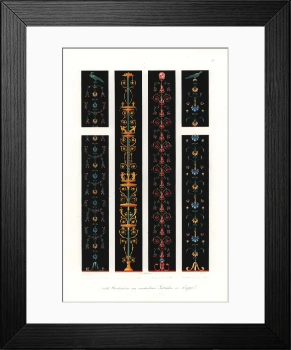 Framed Print : Murals from different houses in Pompeii Framed Print : Murals from different houses in Pompeii
