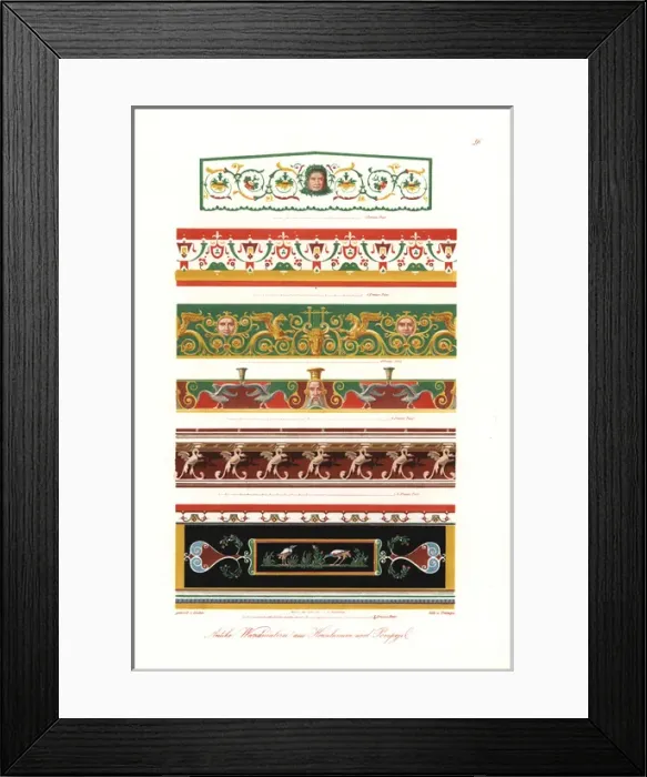 Framed Print : Murals from Pompeii and Heraculaneum Framed Print : Murals from Pompeii and Heraculaneum