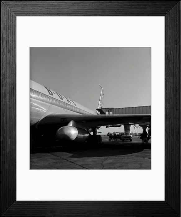 Framed Print : Boeing 707-436 G-APFD first BOAC 707 LAP 1960 Framed Print : Boeing 707-436 G-APFD first BOAC 707 LAP 1960