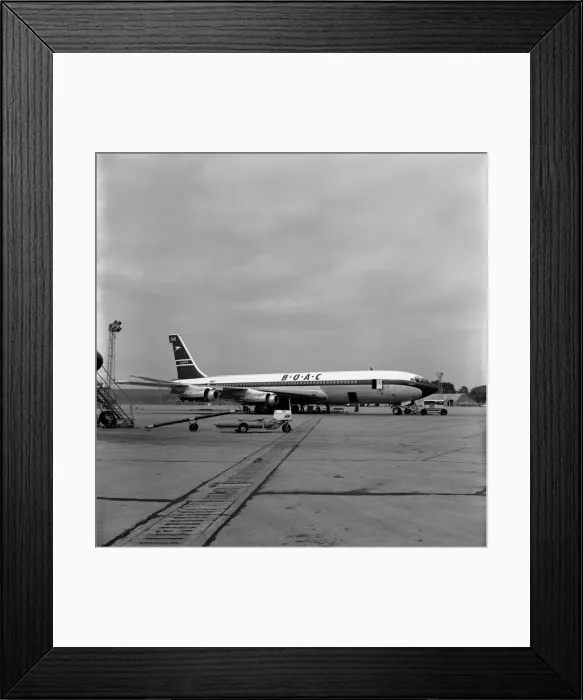 Framed Print : Boeing 707-436 G-APFD first BOAC 707 LAP 1960 Framed Print : Boeing 707-436 G-APFD first BOAC 707 LAP 1960