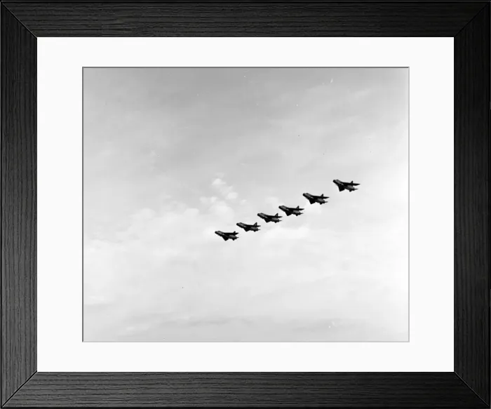 Framed Print : English Electric Lightnings x 6 from 92 Squadron RAF Framed Print : English Electric Lightnings x 6 from 92 Squadron RAF
