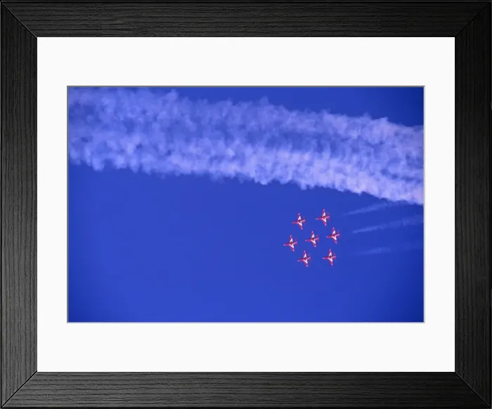 Framed Print : BAe Systems Hawks RAF Red Arrows Diamond Finningley 1988 Framed Print : BAe Systems Hawks RAF Red Arrows Diamond Finningley 1988