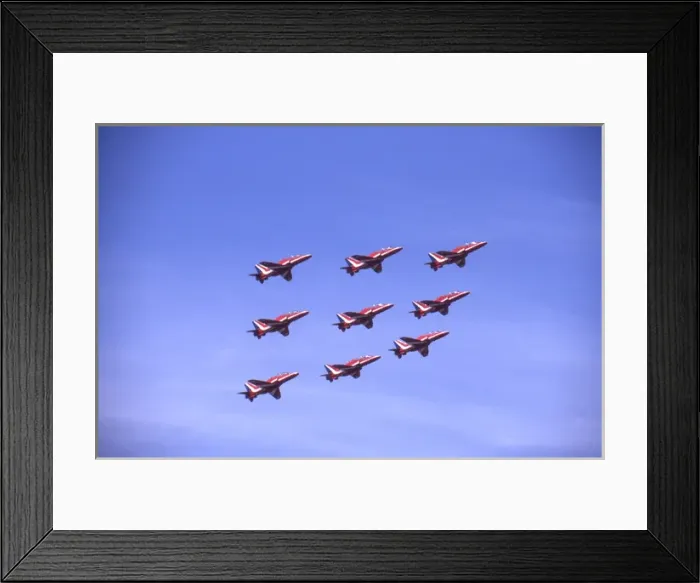 Framed Print : BAe Systems Hawks RAF Red Arrows Diamond Nine Cottesmore Framed Print : BAe Systems Hawks RAF Red Arrows Diamond Nine Cottesmore