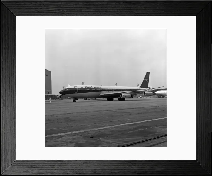 Framed Print : Boeing 707-436 G-APFF British Airways Heathrow 1973 Framed Print : Boeing 707-436 G-APFF British Airways Heathrow 1973