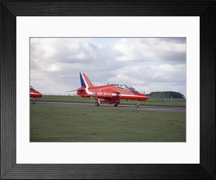 Framed Print : BAe Systems Hawk RAF Red Arrows XX308 taxy Scampton 2008 Framed Print : BAe Systems Hawk RAF Red Arrows XX308 taxy Scampton 2008