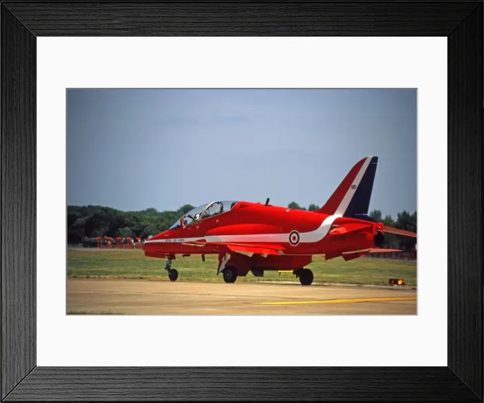 Framed Print : BAe Systems Hawks RAF Red Arrows single Fairford 2005 Framed Print : BAe Systems Hawks RAF Red Arrows single Fairford 2005