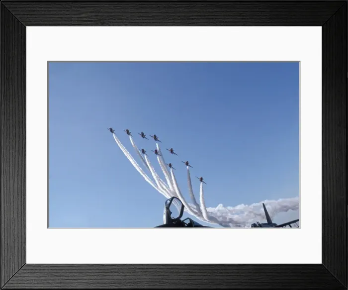 Framed Print : BAe Systems Hawks RAF Red Arrows arrival Binbrook 1982 Framed Print : BAe Systems Hawks RAF Red Arrows arrival Binbrook 1982