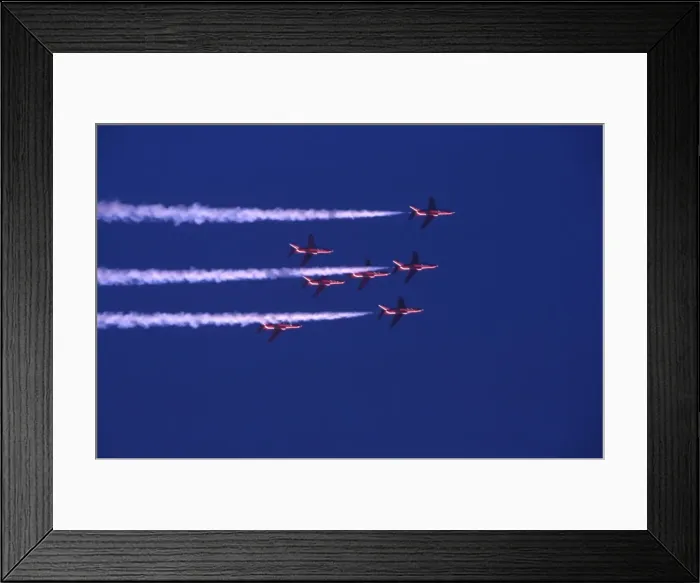 Framed Print : BAe Systems Hawks RAF Red Arrows Wineglass Finningley 1988 Framed Print : BAe Systems Hawks RAF Red Arrows Wineglass Finningley 1988