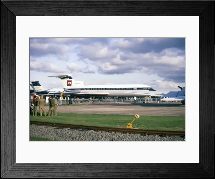 Framed Print : De Havilland Trident 2 G-AVFB BEA Duxford 1993 Framed Print : De Havilland Trident 2 G-AVFB BEA Duxford 1993